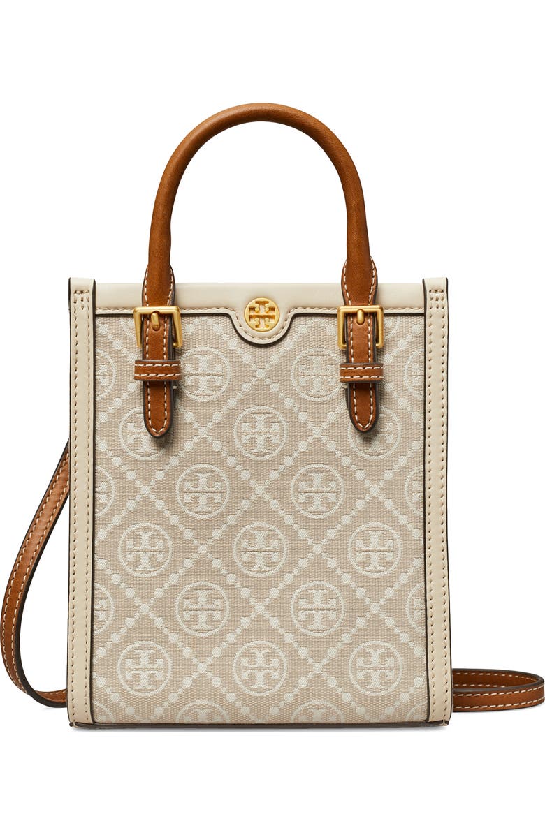 Tory Burch Mini T Monogram North/South Tote, Main, color,