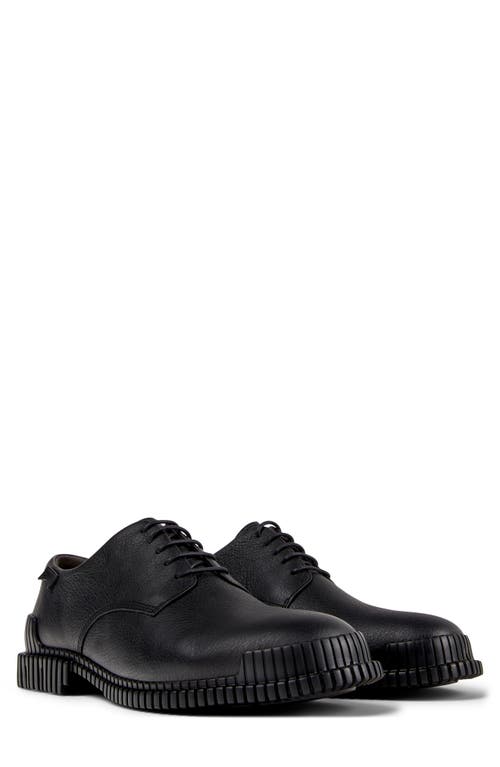 Camper Pix Plain Toe Derby In Black