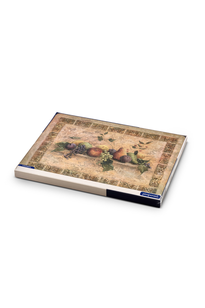 Tuscan Palette Set of 4 Cork Back Placemats, Alternate, color, Beige