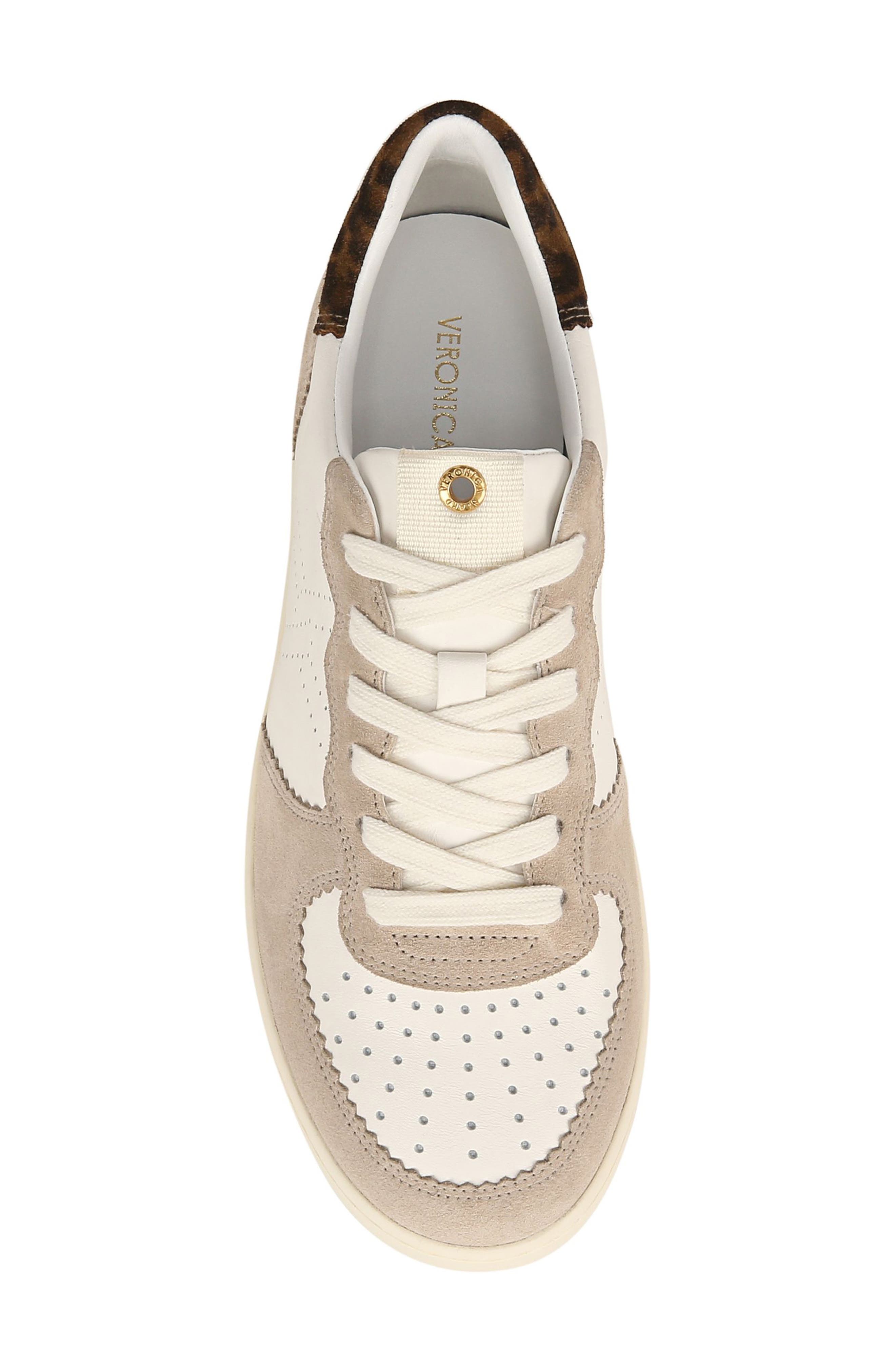 Veronica Beard Lennox Sneaker, Alternate, color, White/ Leopard
