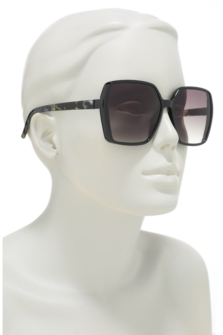67mm Square Sunglasses, Alternate, color, BLACK TORTOISE