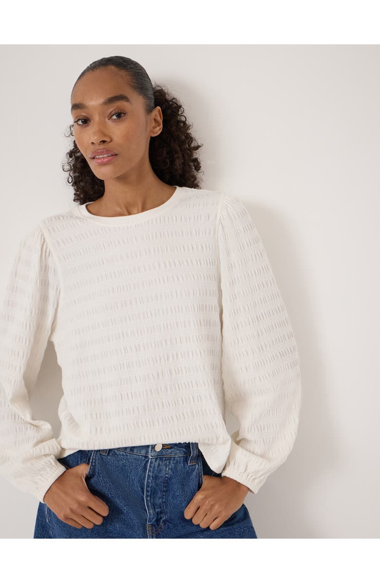 Hush Thalia Seersucker Top, Alternate, color, Stone White