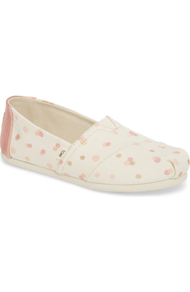 TOMS 'Classic - Metallic Burlap' Slip-On, Main, color,