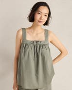 Haven Well Within Organic Cotton Linen Square Neck Top