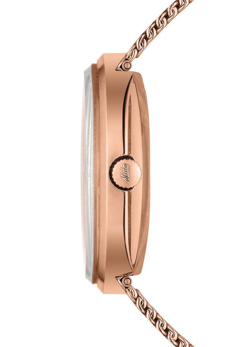 Commander Shade Mesh Strap Watch, Alternate, color, ROSE GOLD