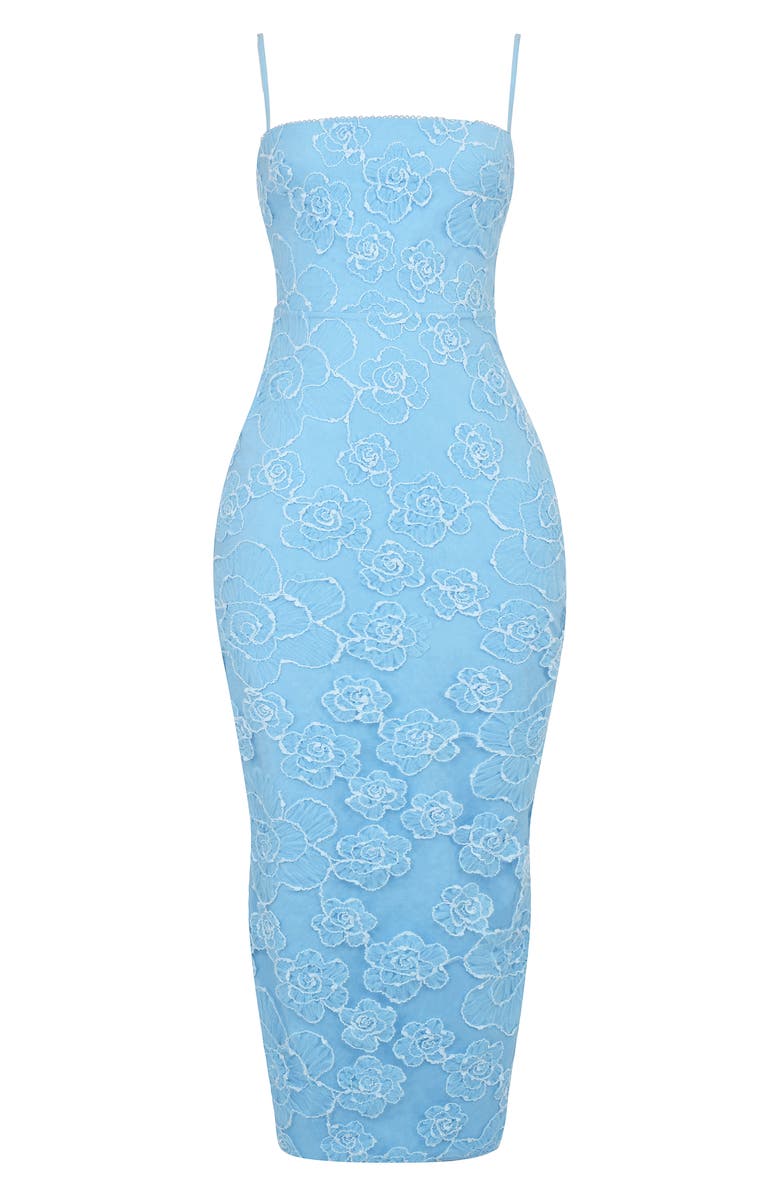 HOUSE OF CB Eva Floral Lace Gown, Alternate, color, Cinderella Blue