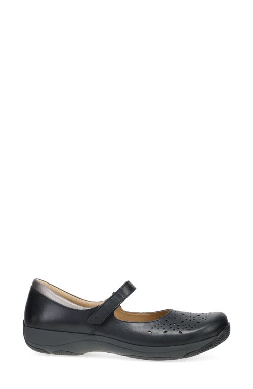 Dansko Stacy Wide Maryjane Flat In Black