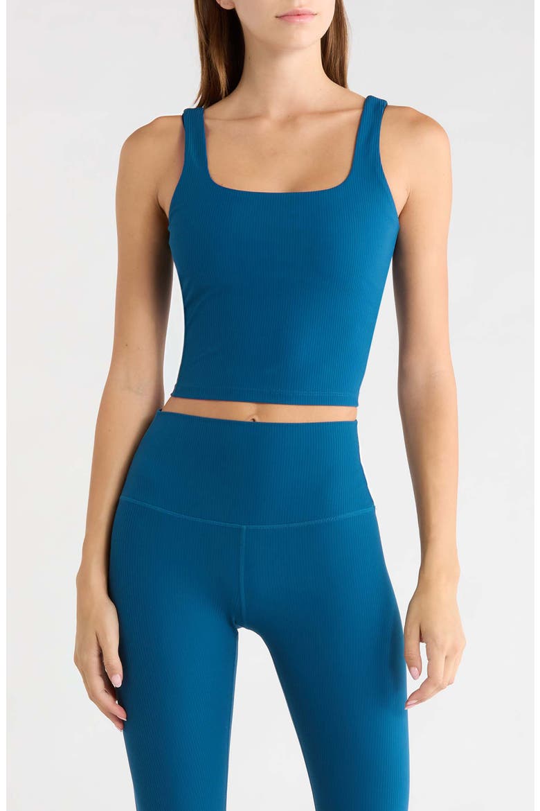 Crop Rib Tank Top, Main, color, SAILOR BLUE