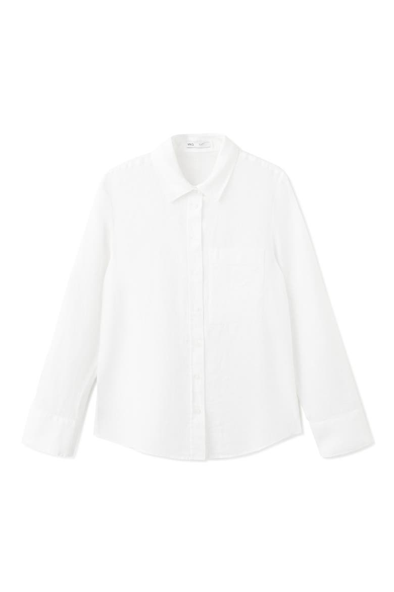 Pocket Linen Shirt, Alternate, color, OFF WHITE