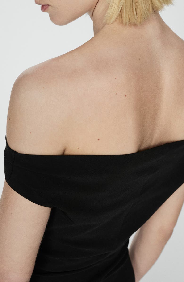 MANGO Ruched Off the Shoulder Sheath Dress, Alternate, color, 