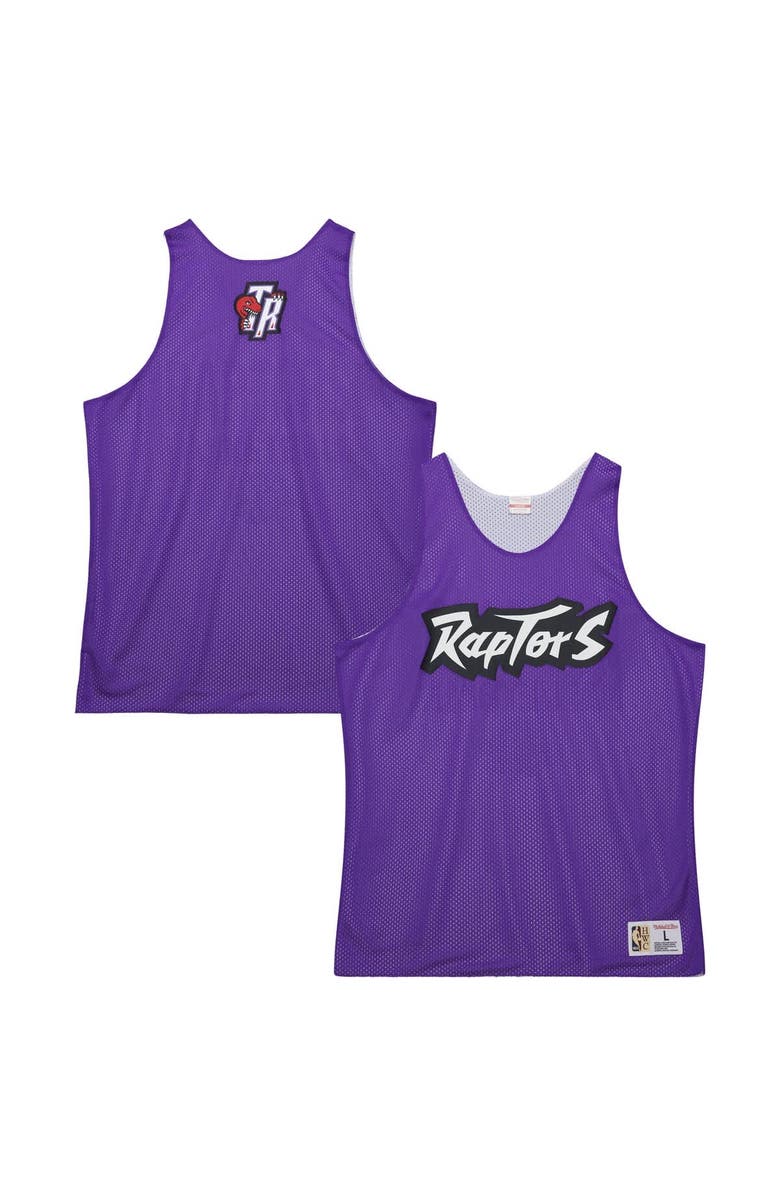 Mitchell & Ness Men's Mitchell & Ness Purple/White Toronto Raptors Hardwood Classics Reversible Mesh Practice Jersey, Alternate, color, Purple