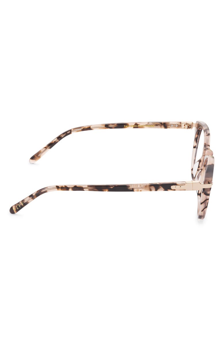 DIFF Tali 48mm Round Optical Glasses, Alternate, color, Himalayan Tort / Clear