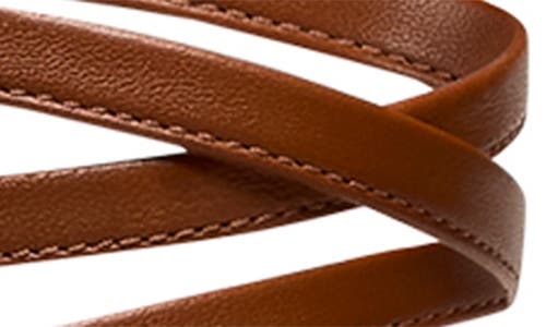 Stuart Weitzman Georgie Leather Ankle-wrap Flat Sandals In Bridle Brown