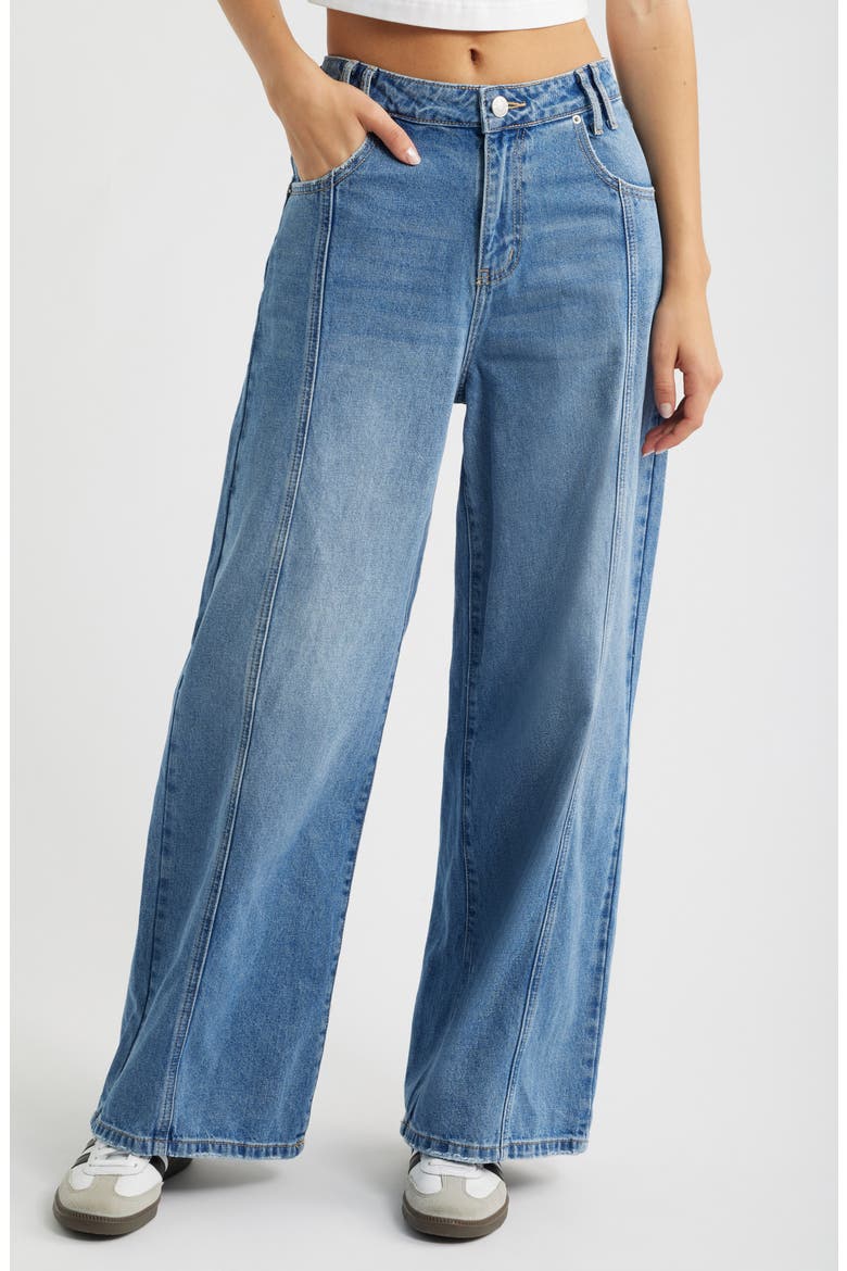 Relaxed Extra Baggy Wide Leg Jeans, Main, color, LIGHT BLUE POTASSIUM