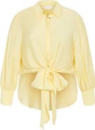City Chic Rosabella Tie Hem Button-Up Shirt