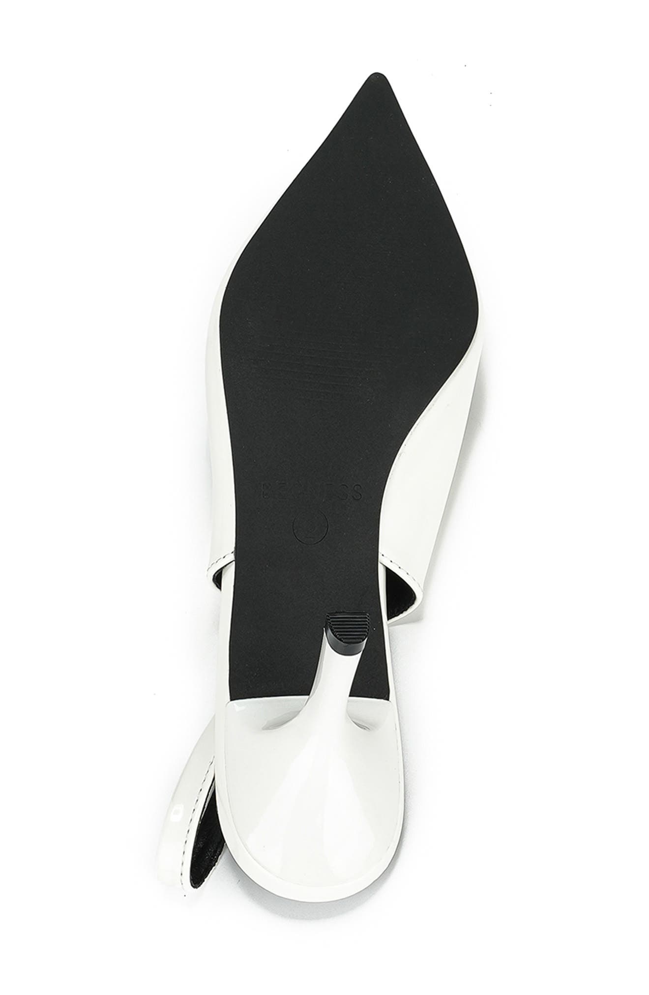 BERNESS Chevelle Pointed Toe Slingback Pump, Alternate, color, White