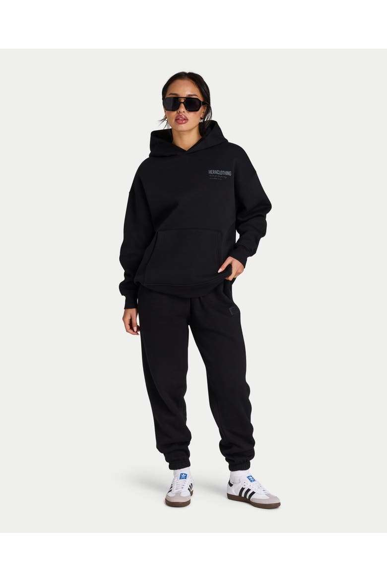 Club '15 Oversized Fit Hoodie, Alternate, color, Black