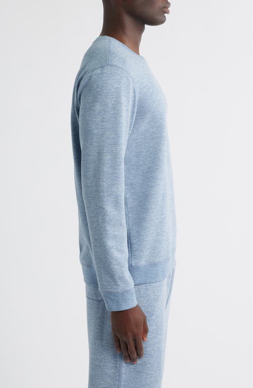 Daniel Buchler Pinstripe Long Sleeve Pajama T-shirt In Blue