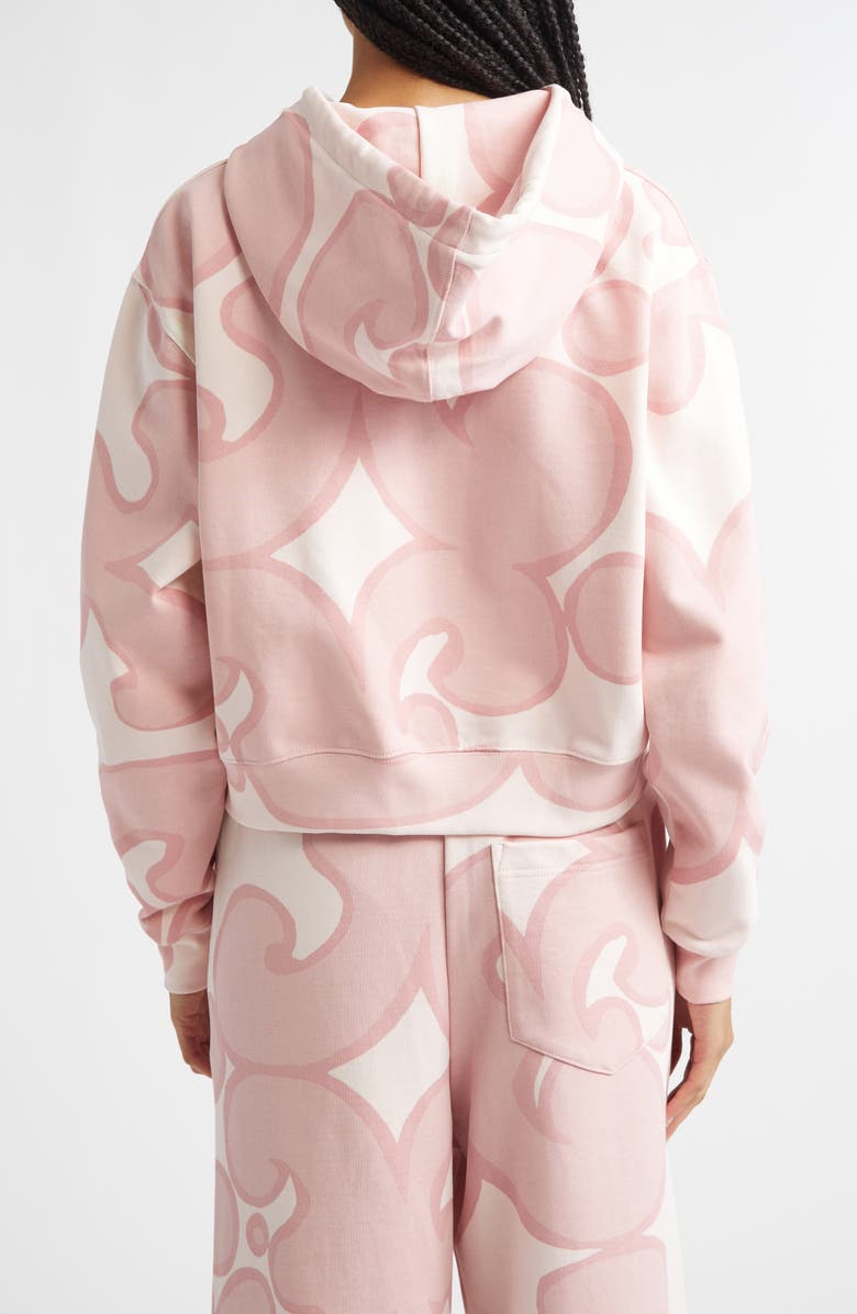 Marimekko Joggi Keidas Kioski French Terry Full Zip Hoodie, Alternate, color, Light Pink Off White