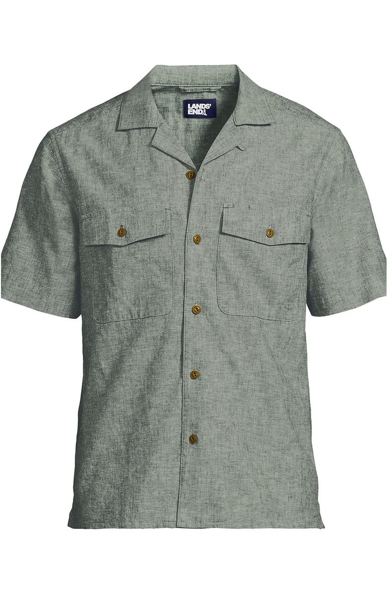 Lands' End Short Sleeve Linen Surplus Shirt, Alternate, color, 
