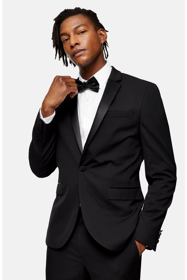 Skinny Tux Jacket, Alternate, color, BLACK