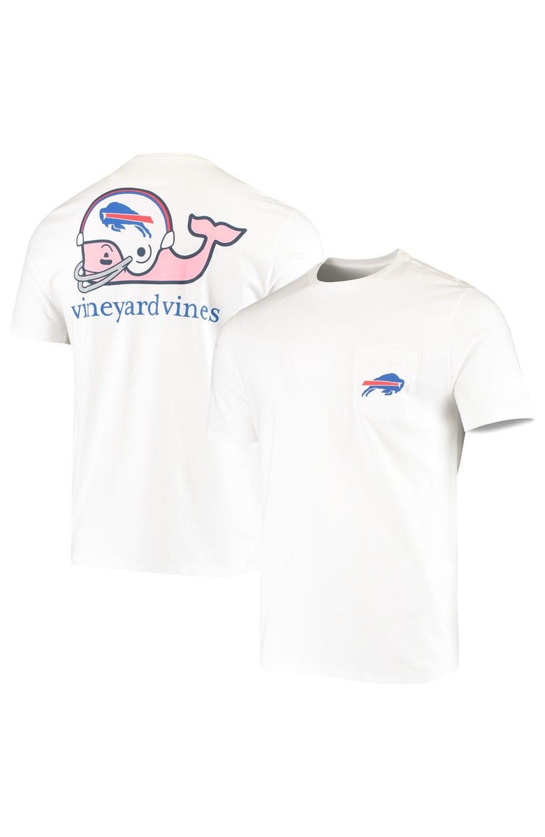 vineyard vines Men's Vineyard Vines White Buffalo Bills Big & Tall Helmet T-Shirt, Main, color, 