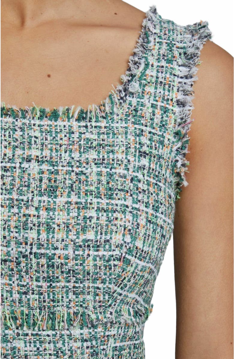 Santorelli FAYE Sleeveless Sheath Dress in Luxury Tweed, Alternate, color, 