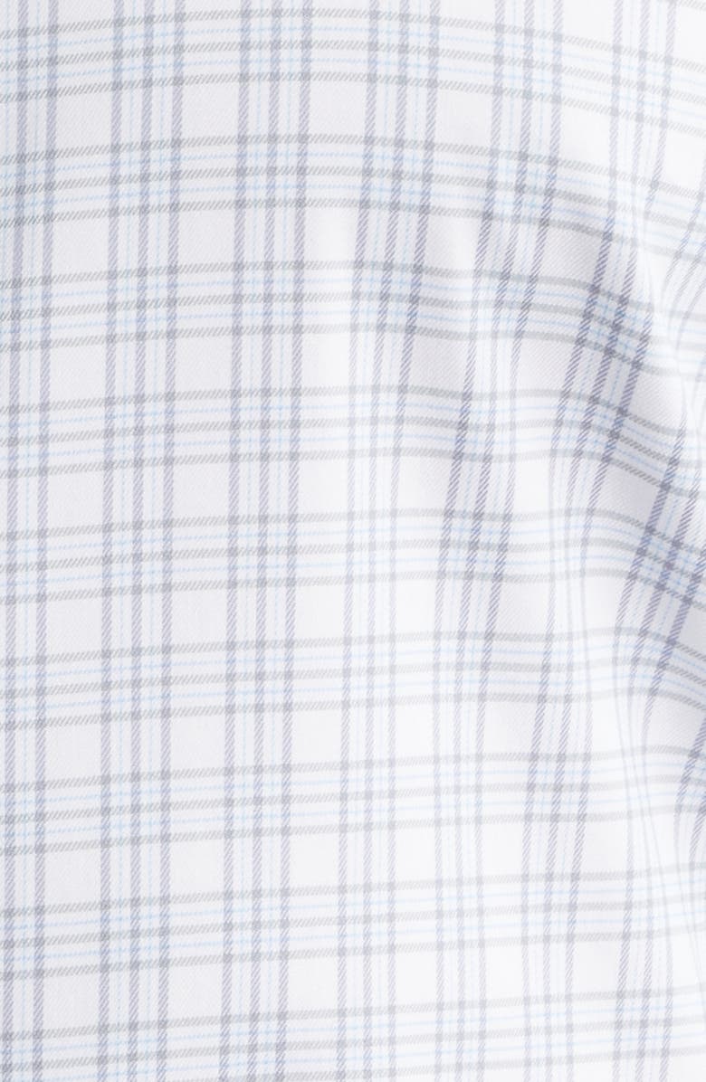 Peter Millar Douglas Crown Lite Check Performance Twill Button-Down Shirt, Alternate, color, Gale Grey