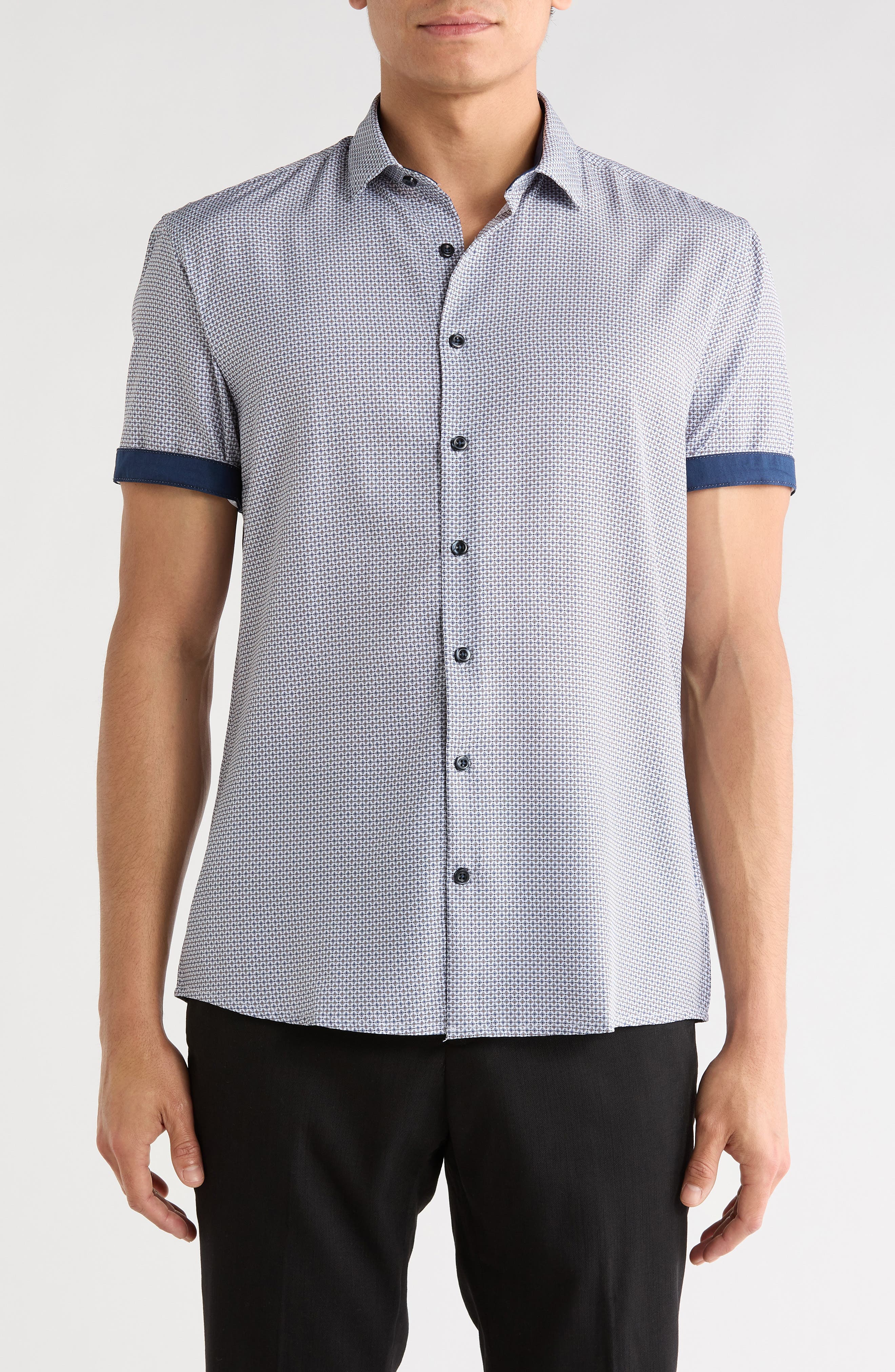 SOUL OF LONDON Short Sleeve Sport Shirt