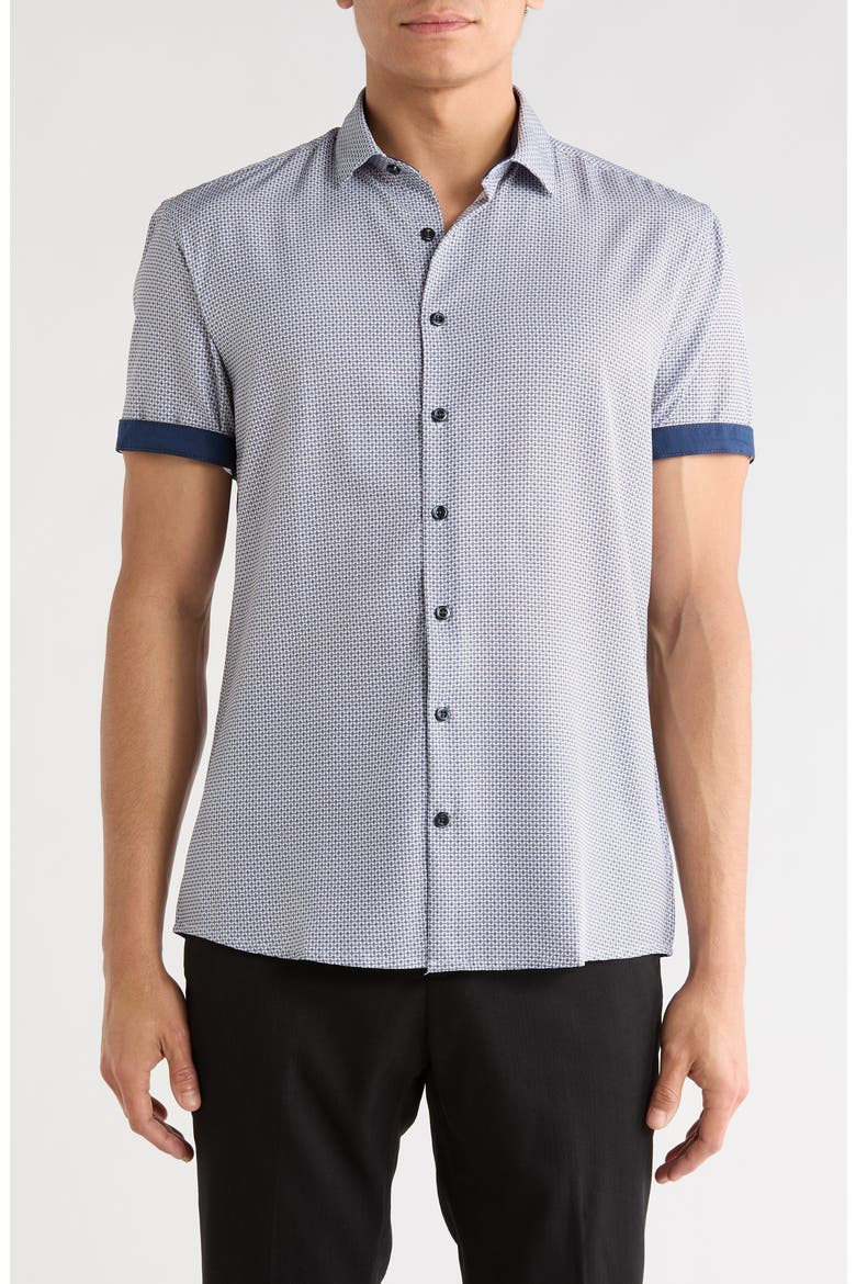Short Sleeve Sport Shirt, Main, color, WHITE/ BLANC