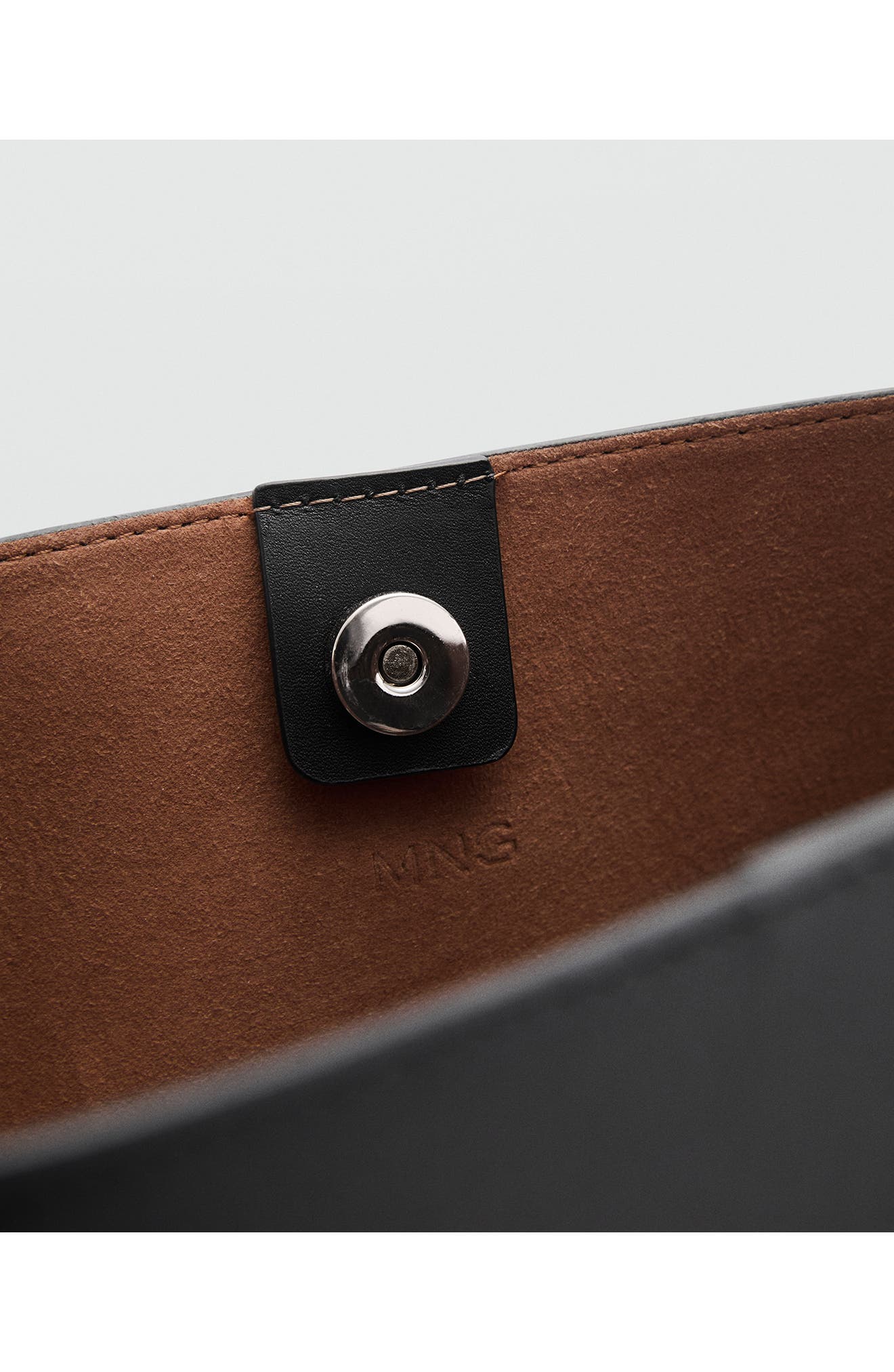 MANGO Leather Shopper Tote, Alternate, color, 