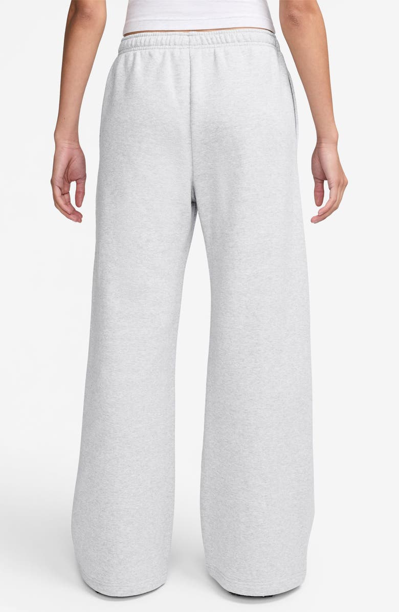 Nike Studio Fleece Wide Leg Sweatpants, Alternate, color, Grey Heather/ Black