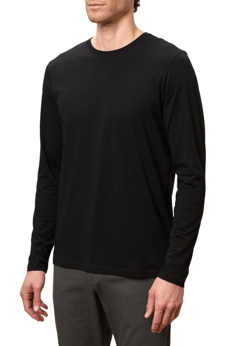 Pact Organic Cotton Men's Softspun Essential Crewneck Long Sleeve Tee, Alternate, color, Black