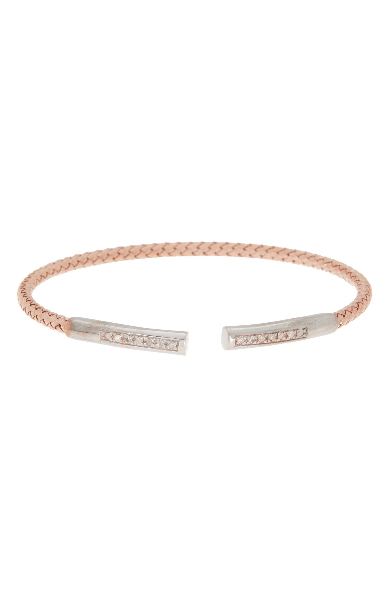 MESHMERISE 18K Gold Plated Stainless Steel Diamond Bangle Bracelet - 0.12 ctw.
