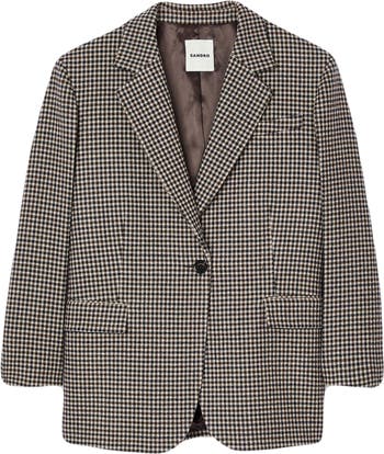 SANDRO Small-check suit jacket | Nordstrom