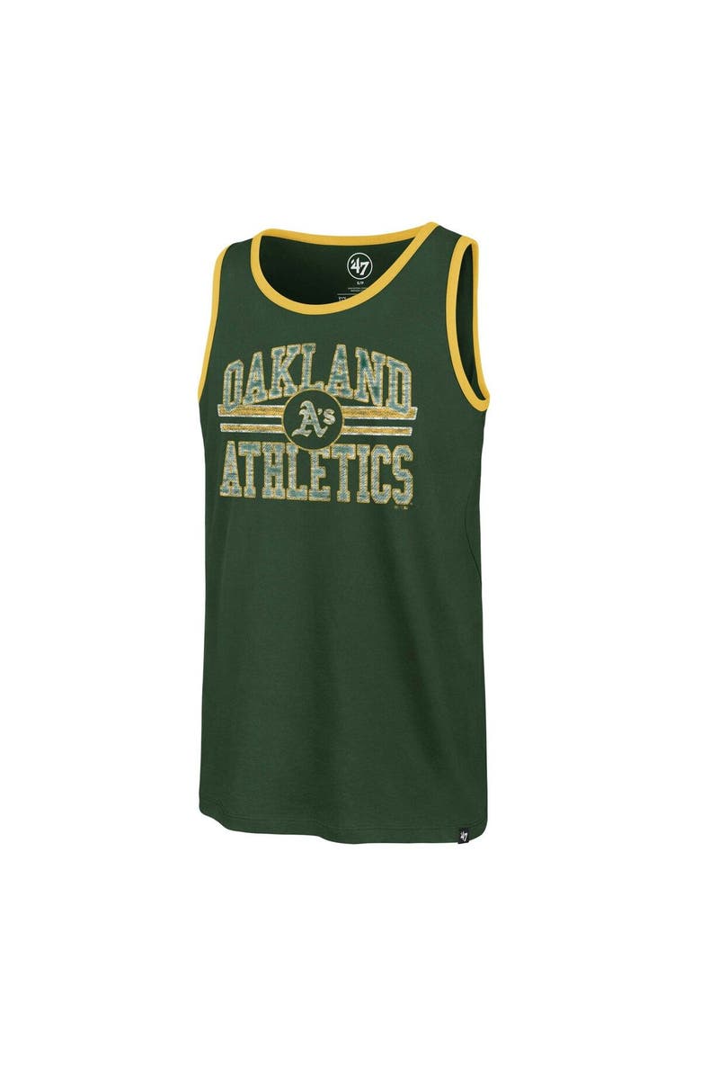 '47 Men's '47 Green Oakland Athletics Winger Franklin Tank Top, Alternate, color,