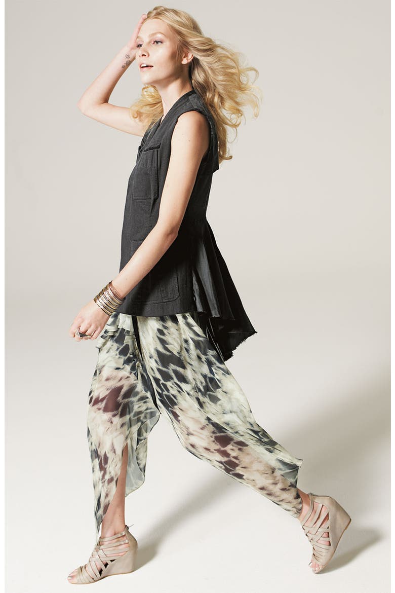 Racerback Silk Dress, Alternate, color, CEMENT