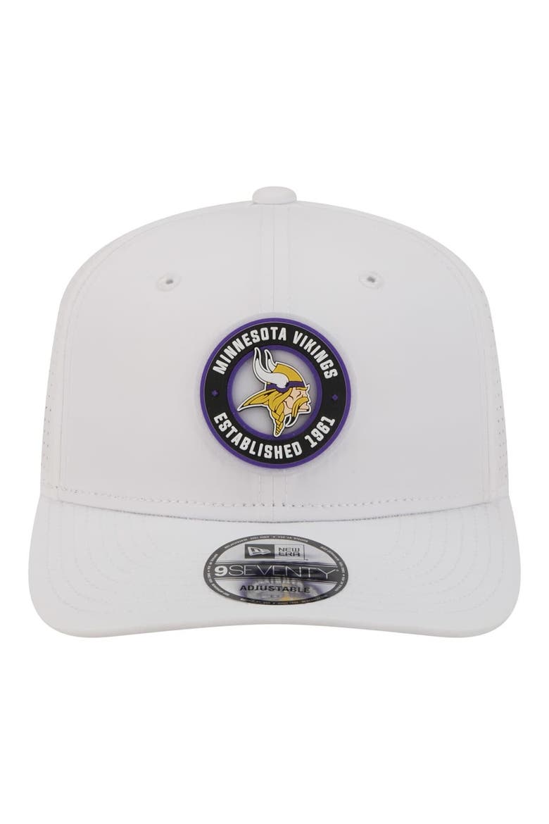 Men's New Era  White Minnesota Vikings COOLERA 9SEVENTY Adjustable Hat, Alternate, color, White