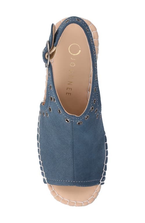 Shop Journee Collection Crisie Espadrille Wedge Sandal In Navy