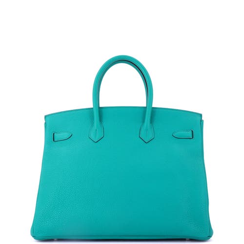 Pre-owned Hermes Hermes Birkin Handbag Blue Togo With Palladium Hardware 35 In Blue