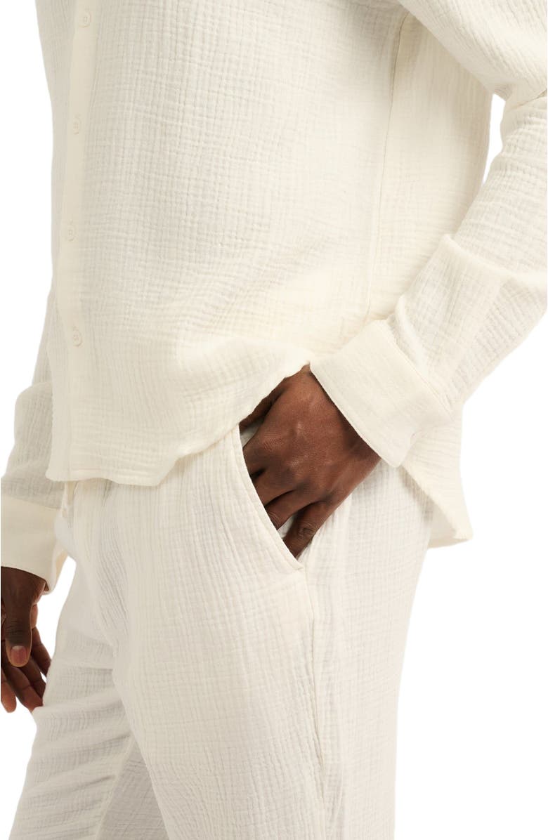 Onia Cotton Gauze Pull-on Pant, Alternate, color, White