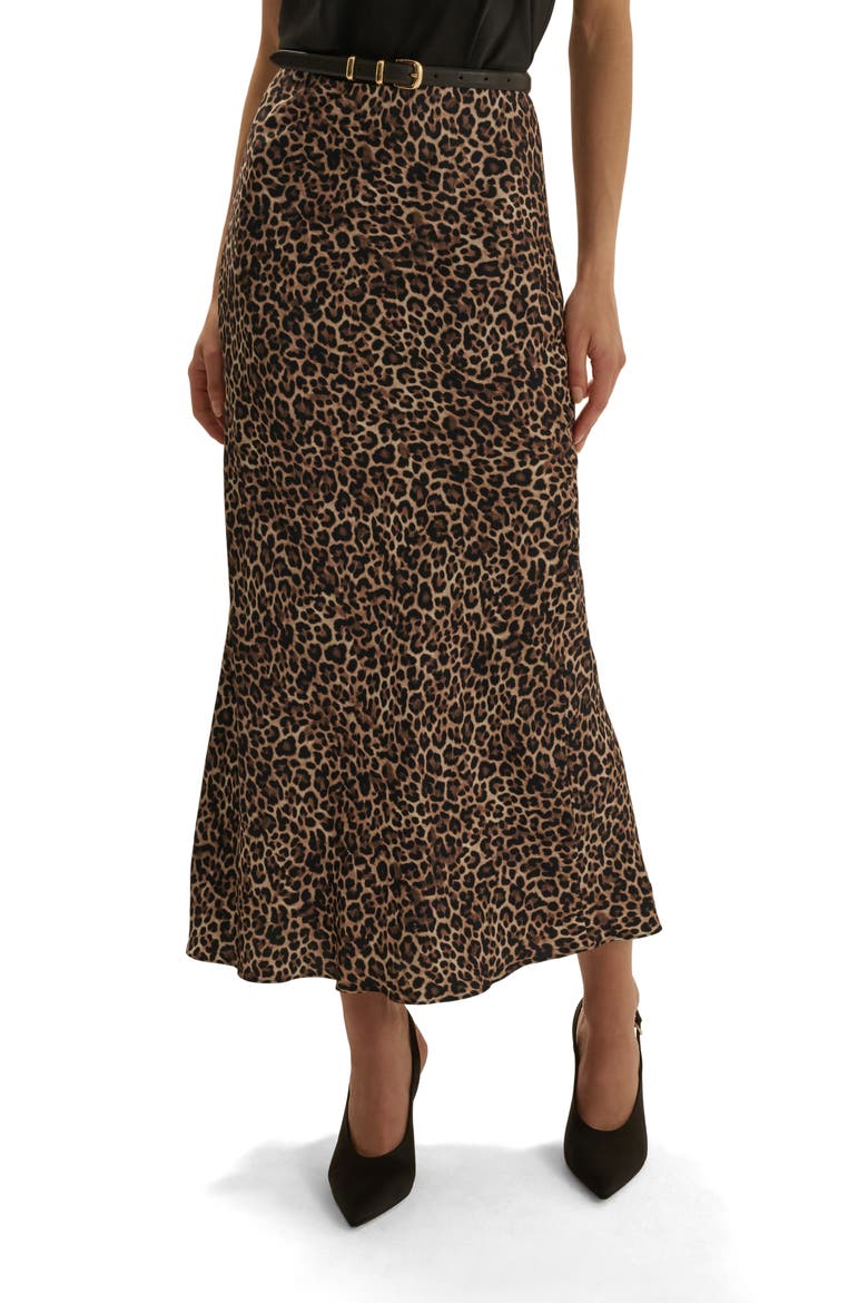 The Favorite Leopard Print Midi Skirt, Main, color, LEOPARD