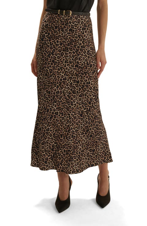 The Favorite Leopard Print Midi Skirt