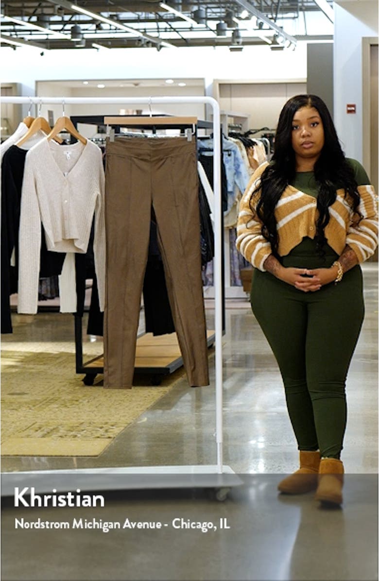 High Rise Faux Leather Leggings, sales video thumbnail