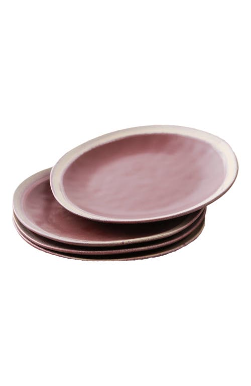 Stone Lain Serafina Stoneware 16-piece Dinnerware Set In Burgundy