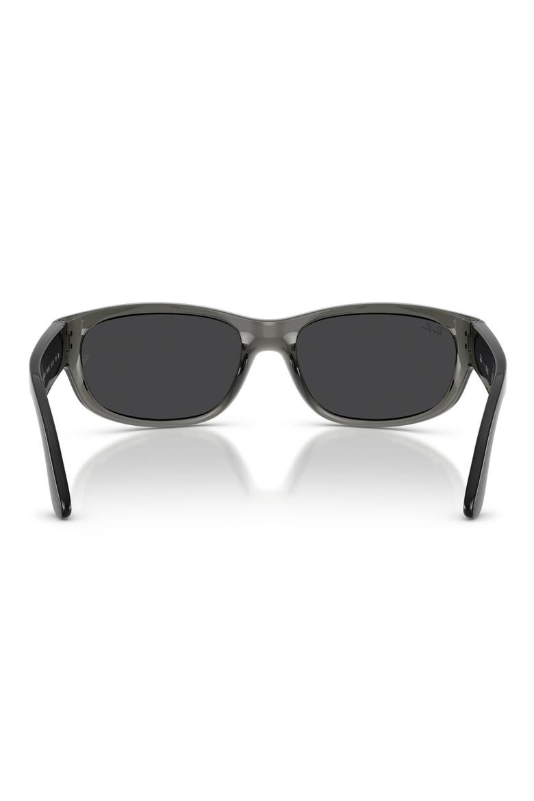Kids' 55mm Square Sunglasses, Alternate, color, TRANSPARENT GREY / GREY SILVER