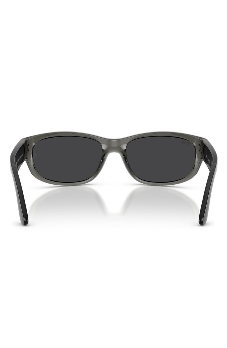 Ray-Ban Kids' 55mm Square Sunglasses, Alternate, color, Transparent Grey / Grey Silver