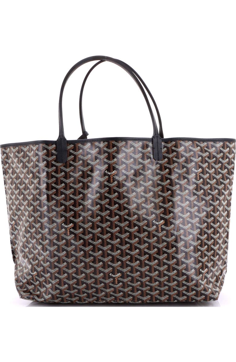 Pre-Owned Goyard Saint Louis Tote Coated Canvas GM, Main, color, Black