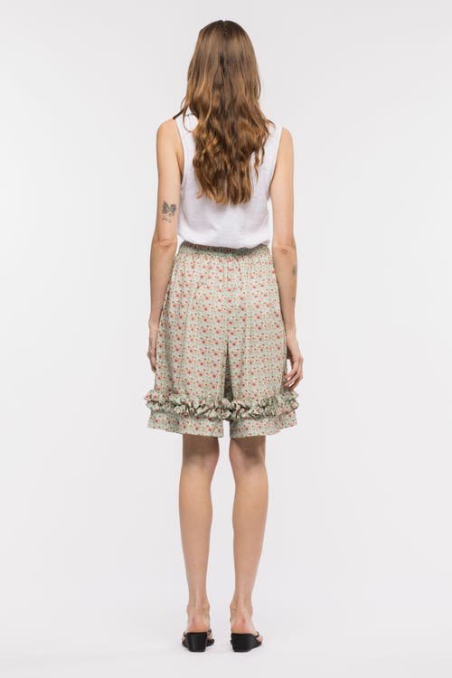 Toit Volant Greta Ruffle Shorts In Neutral
