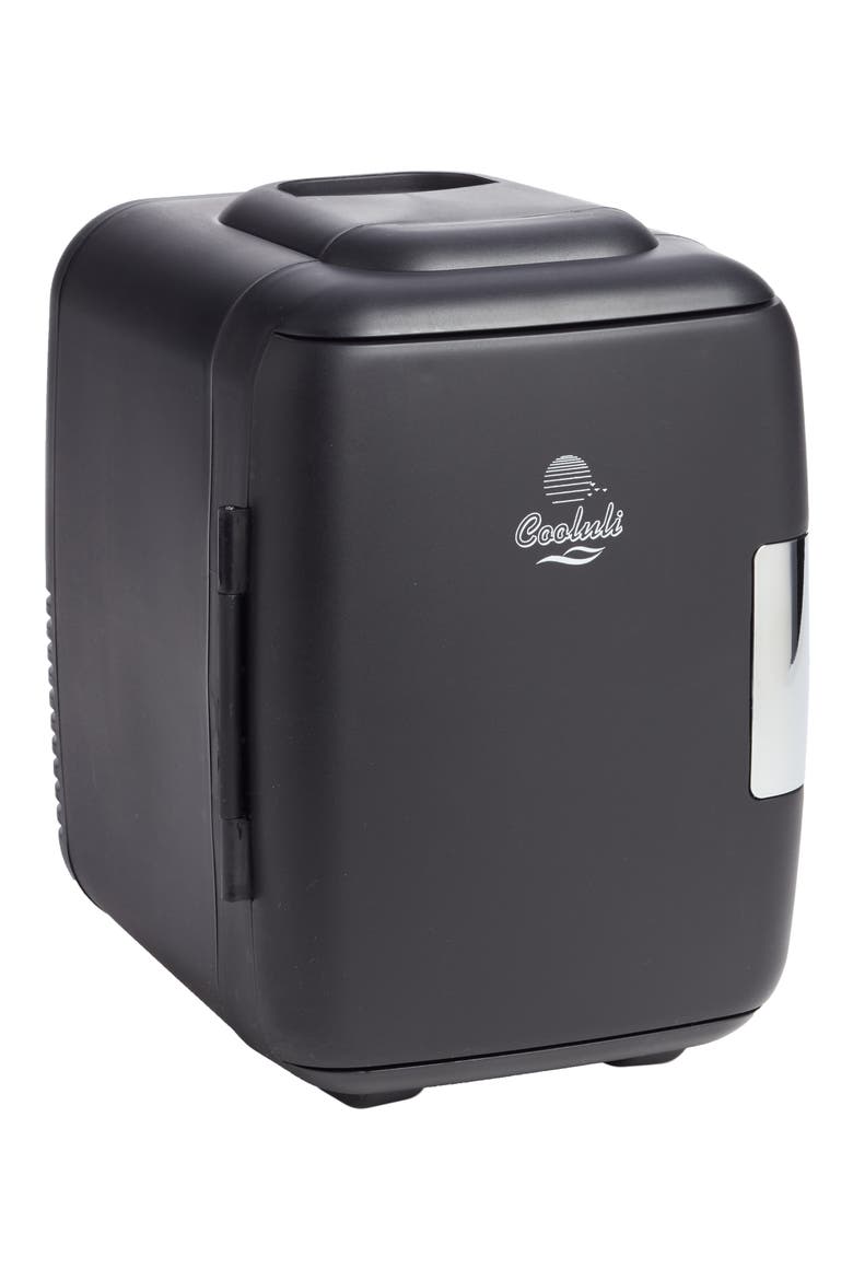4L Thermoelectric Mini Beauty Fridge & Warmer, Main, color, BLACK